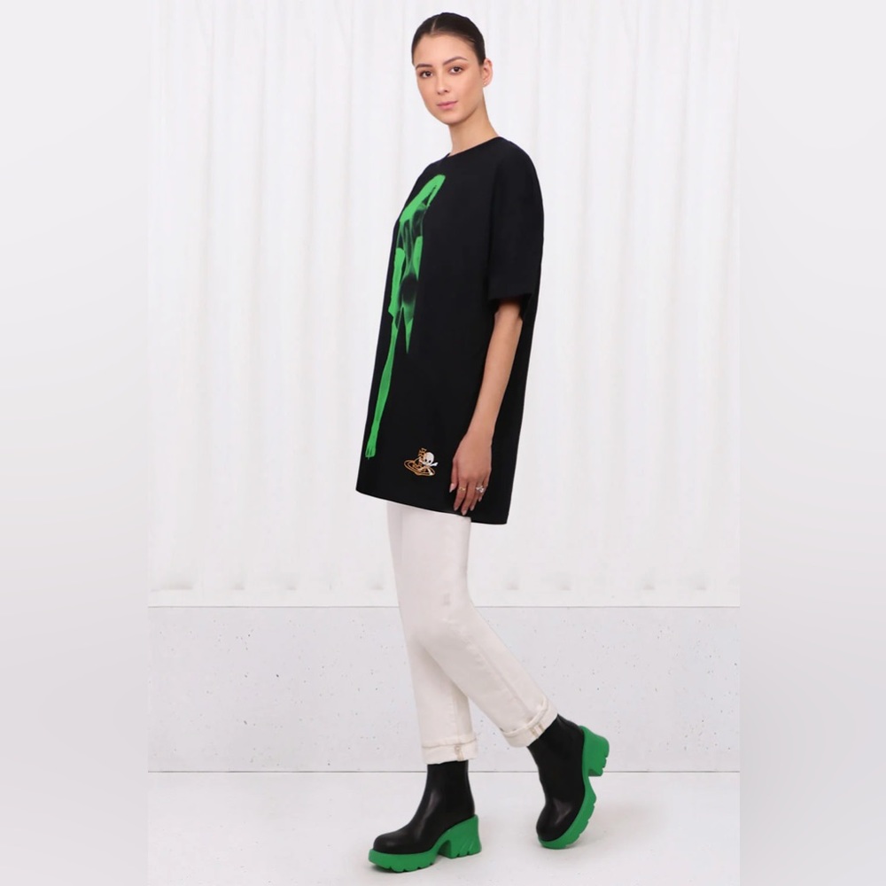 NEW| Chelsea Green Platform Chunky Ankle Boots - Picture 4 of 9